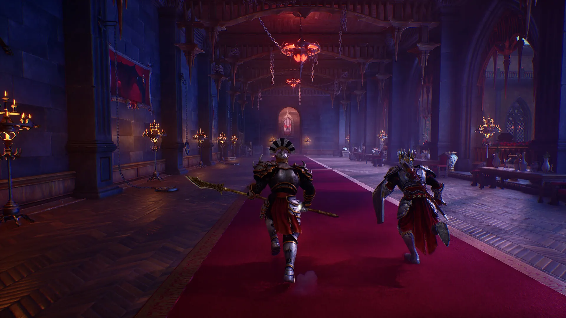Two Nephilim move through the Sanctus Clypeus hub