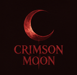 Crimson Moon crescent logo and wordmark